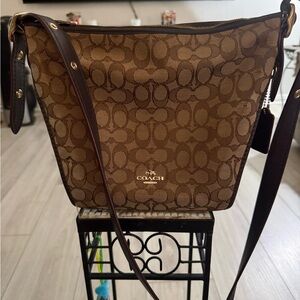 Coach Brown Signature Shoulder Bag